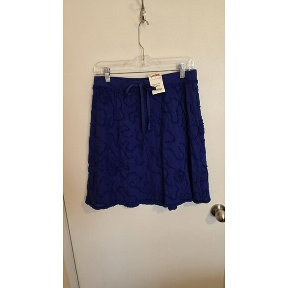 Max Studio Dresses & Skirts - MAX STUDIO Skirt Periwinkle LINED RAISED DESIGN COTTON ELASTIC Size Mediun